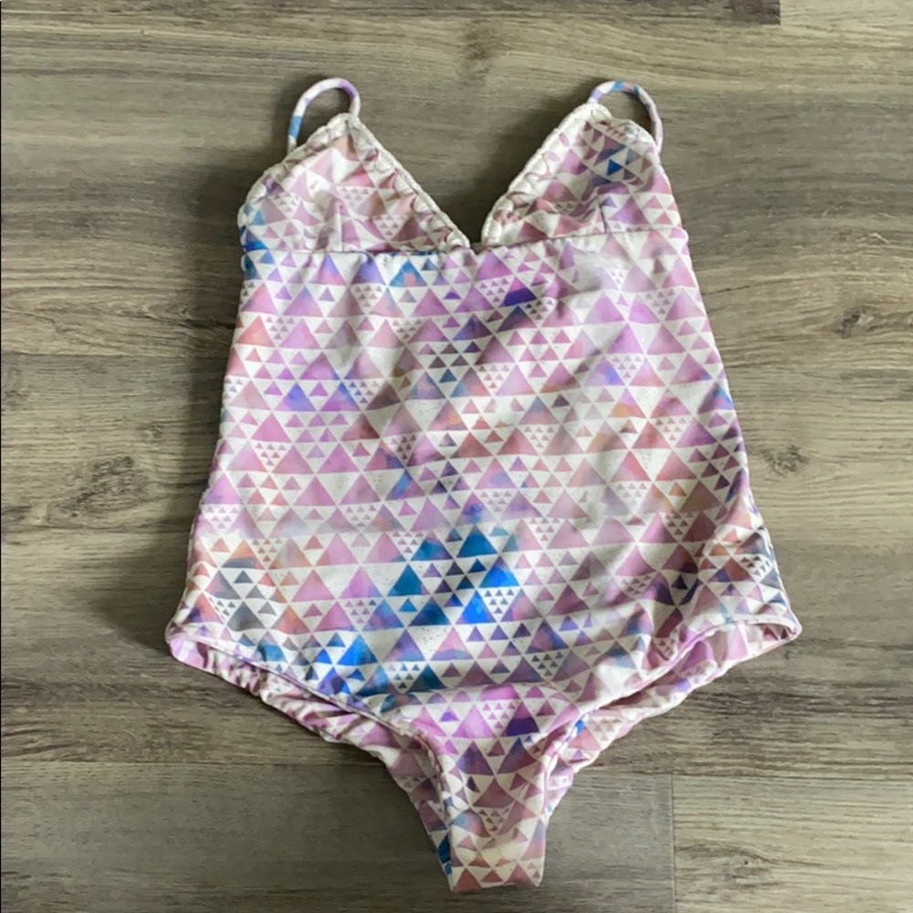 NWOT Posh Pua One Piece Swimsuit Watercolor Small